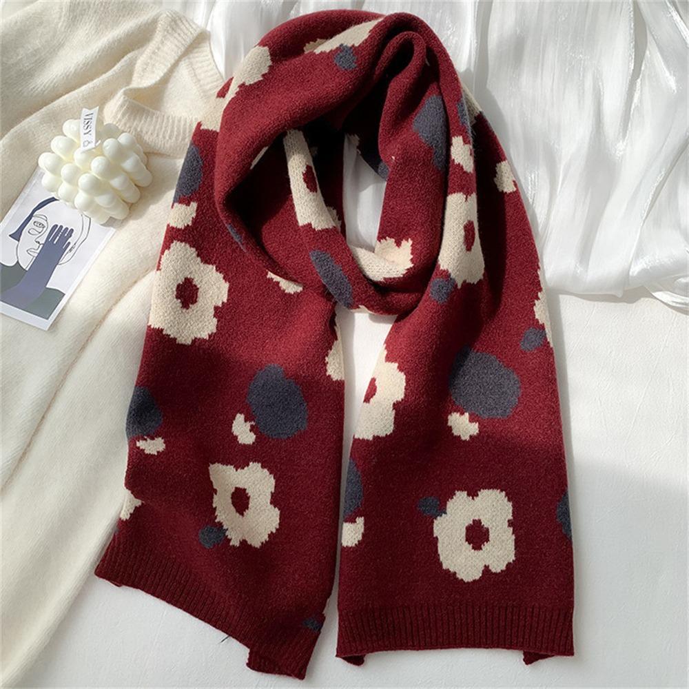 

Эластичный шерстяной шарф Толстая шаль Модный шейный платок для женщин