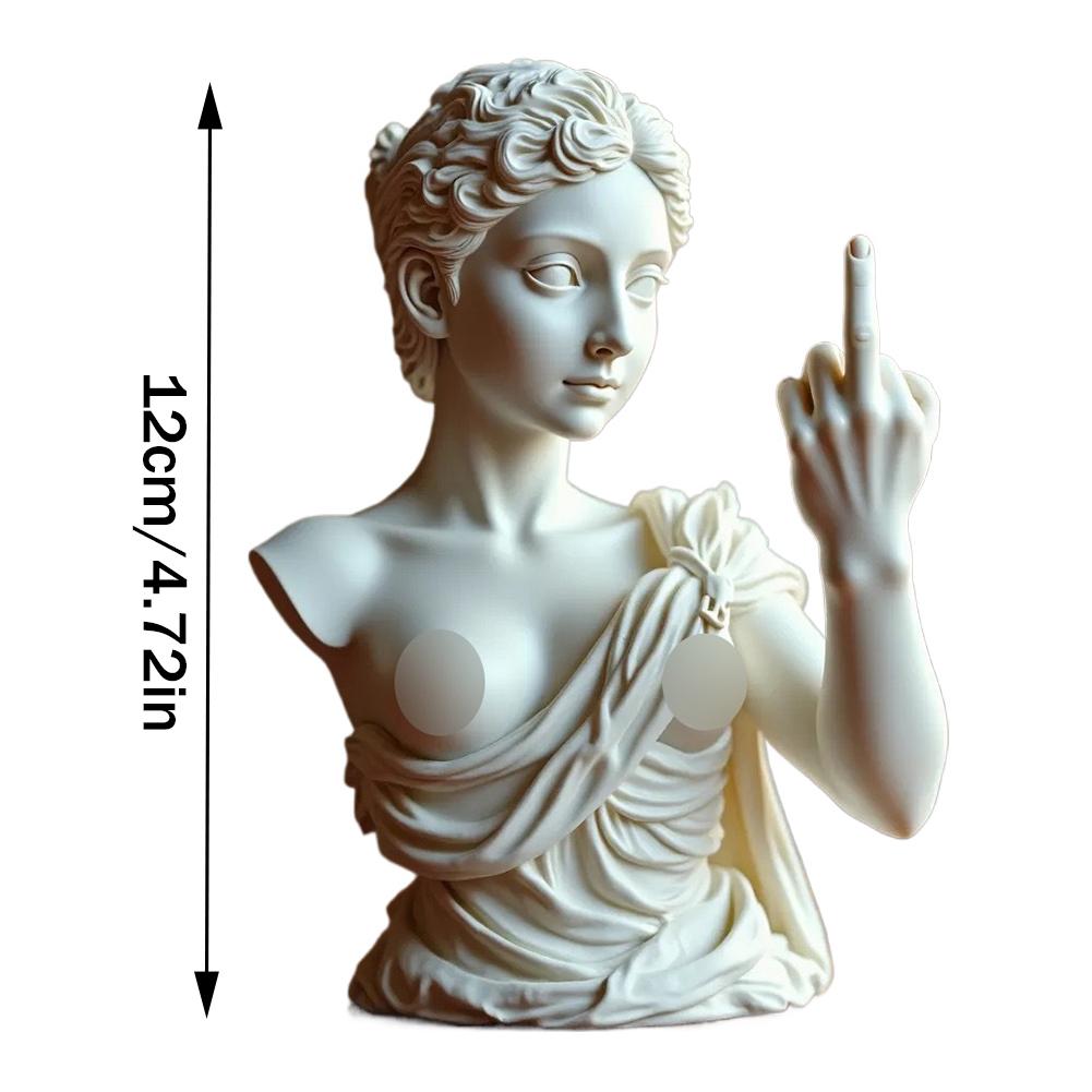 Vienna Goddess Middle Finger Funny Resin Statue Home Interior Garden Office Table Personalized Decorations Crafts Special Gifts