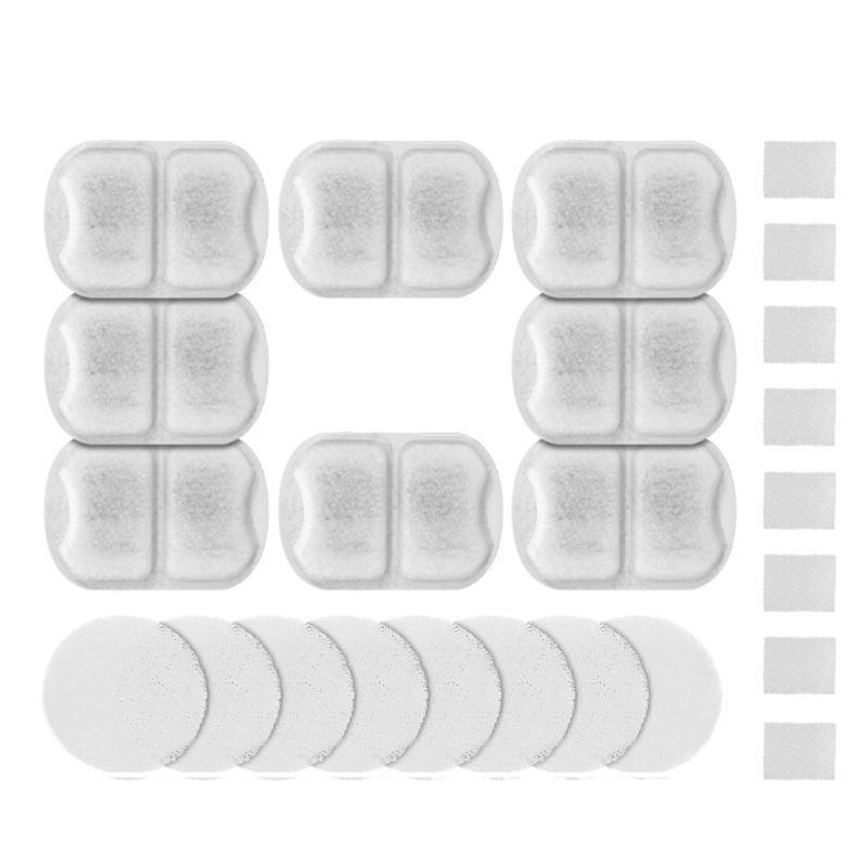 

Фільтрувальна губка для фонтанчика для води для котів, набір змінних фільтрів для 7-літрового питного фонтанчика для тварин з нержавіючої сталі, нетканий матеріал