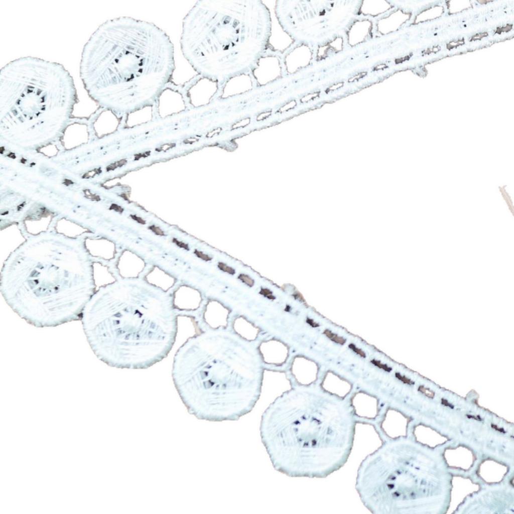 Lace Accessories, White Polyester Water-Soluble Embroidered Lace Cheongsam, Dress Necklace, Clothing Accessories