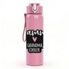 1PC Grammie Like A Grandma Quote Print 750ml Color Plastic Sports Water Bottle Leakproof Flip Straw Lid Suitable for Sports Office Home Use