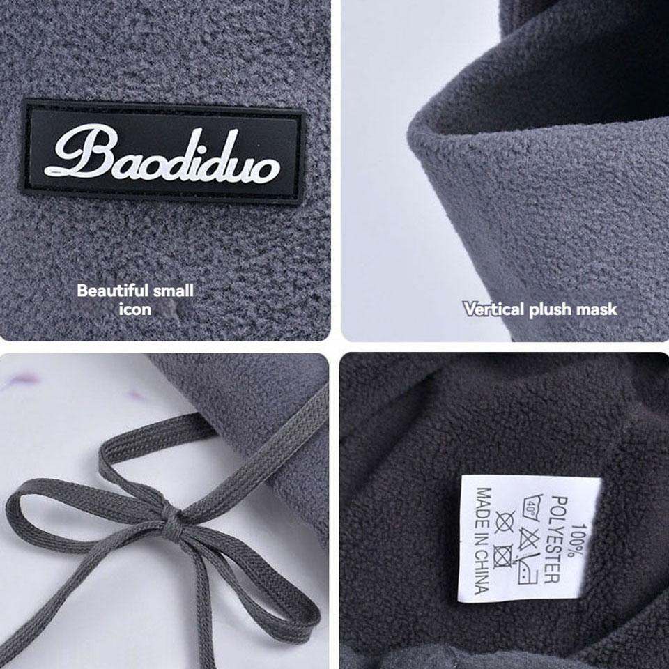 Gobygo Winter Ear Protectors The Neck Guard Mask And Cap Are Integrated Thickened Plush Lining Outdoor Skiing Cycling Men Women