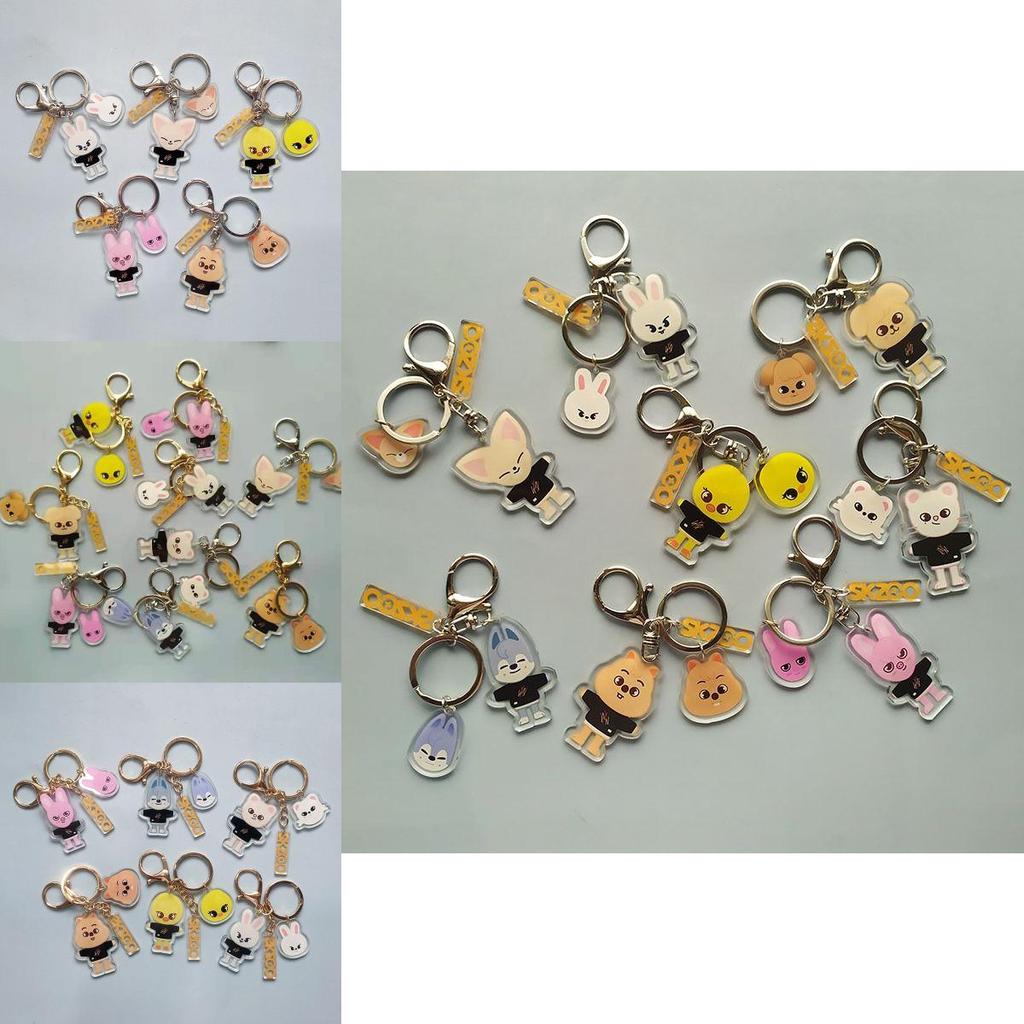 Stray Kids Skzoo Acrylic Double-sided Keychain Cartoon Kpop Fans Gift Collection