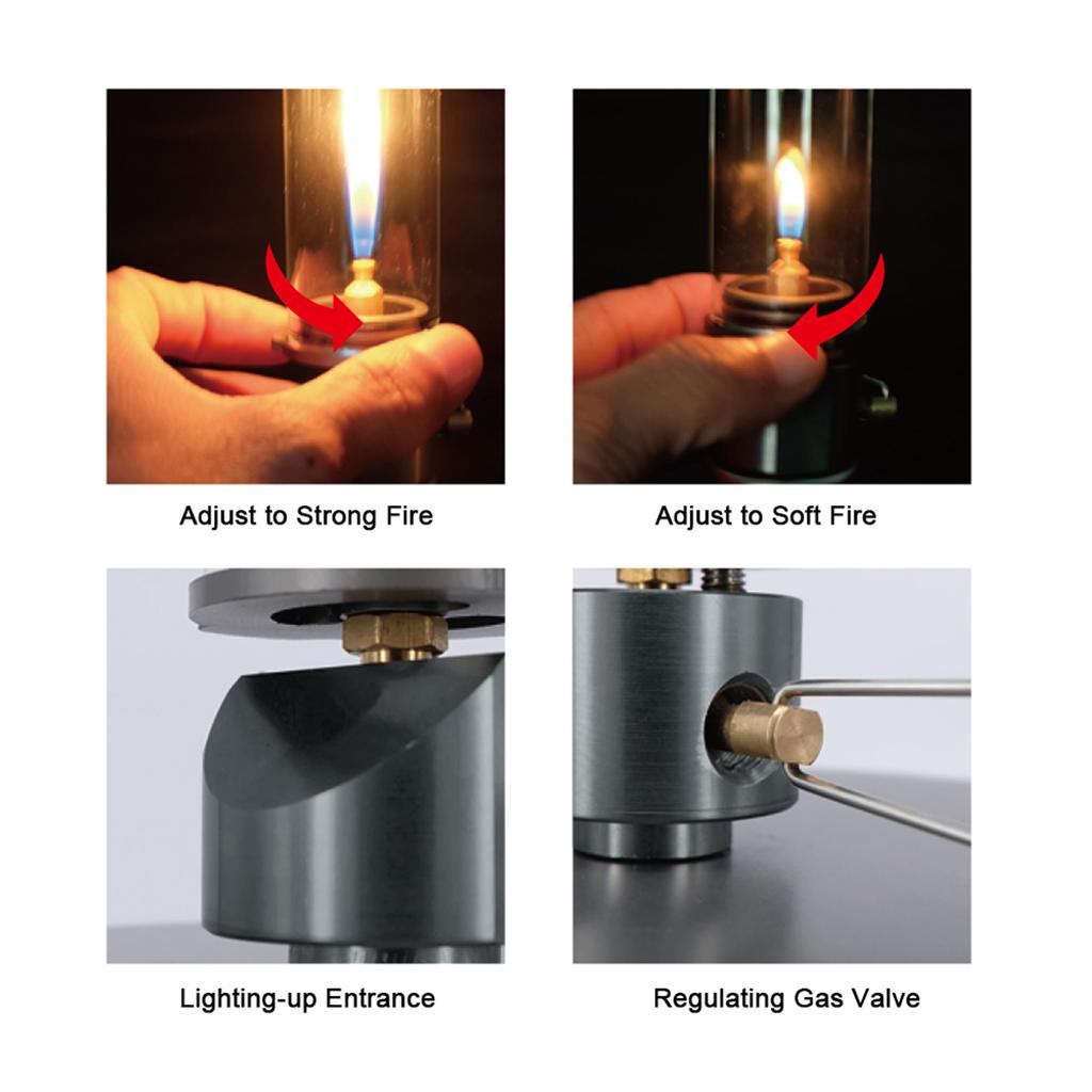 Portable Lamp Light Compact Butane Gas Light Lantern Outdoor Use Only for Camping Picnic