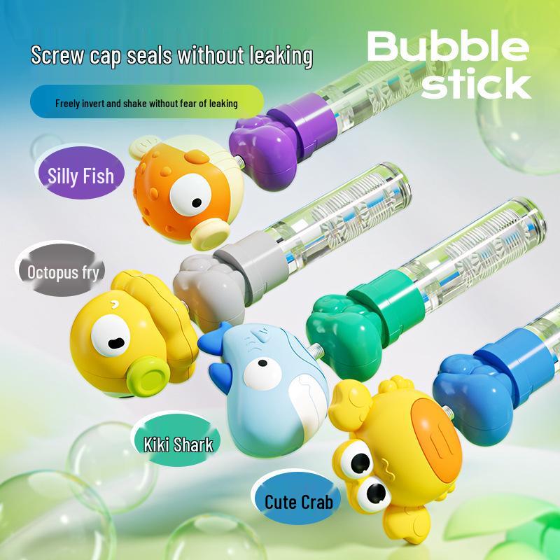 Children's Bubble Wand Toy - Pufferfish, Octopus, Shark Design.