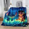 3D Lilo Stitch 2 Monster Cartoon Soft Flannel Blanket for Bed Bedroom Sofa Picnic,Throw Blanket for Cover Office Gift Kids
