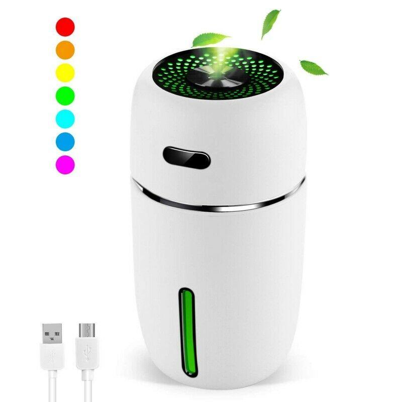 Mini USB Air Humidifier Aroma Diffuser Car Essential Oil Air Purifier with LED