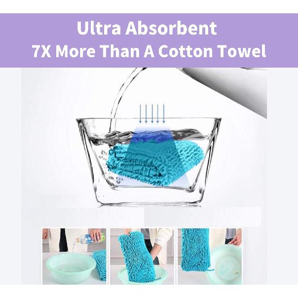 Dog Towel - Microfiber Super Shammy with Hand Pockets, Ultra Absorbent Quick Dry Pet Bath Towels for Small, Medium, Large Dogs and Cats (Large, 31''