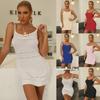 Women Summer Sexy Slim Bodycon Solid Sling Short Mini Casual Dress
