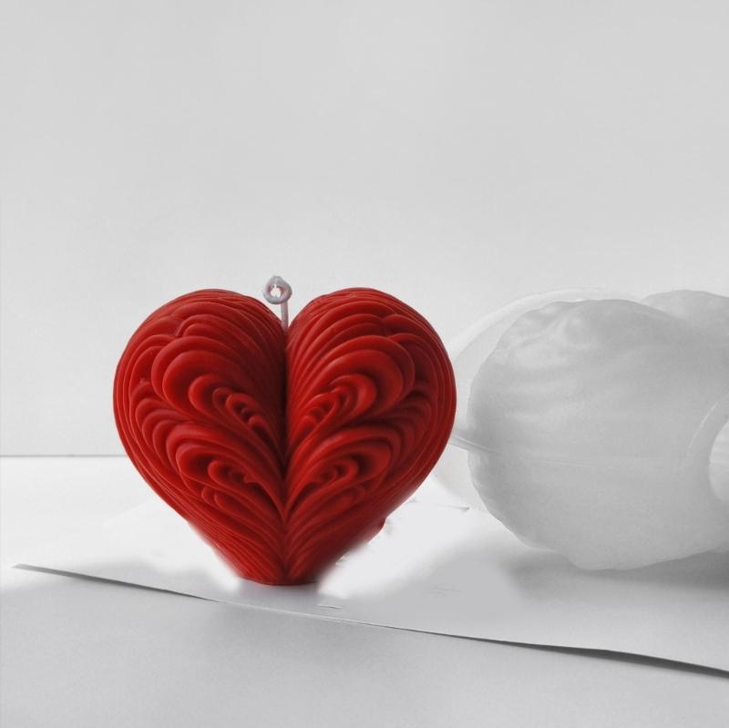 Flexible Silikonform Herzform Kerzenformen Duftende Aromatherapie Herstellungsform Handgemachte Tischdekoration Form