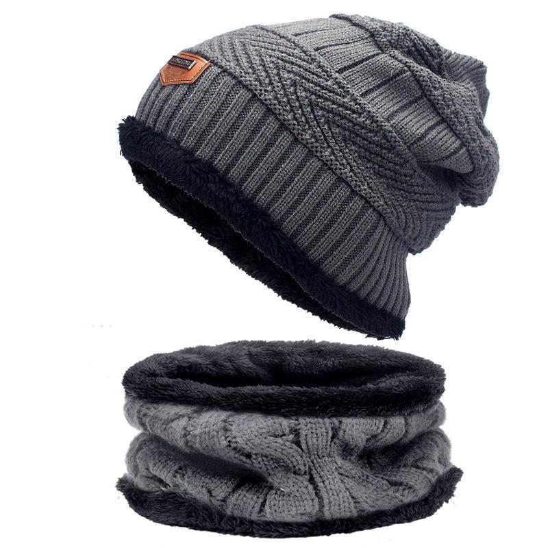 Unisex Winter Hats Knit Cap Men and Women Knit Cap Outdoor Riding Hat Warm Thickening  Plus Winter Ski Mask Hat