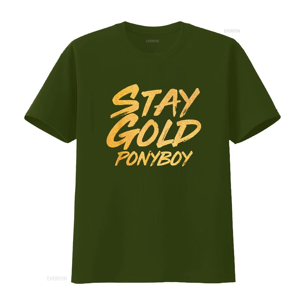 Stay Gold Ponyboy T Shirt vintage Washed Soft Stylish streetwear Breathable designer clothes Stretched Slightly homme Unisex