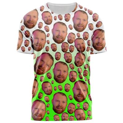 Bachelor Party Funny Face Custom T-shirt Men Women Gradient 3D Print Humour Photo Personality Novel Design Hip Hop Street Y2k