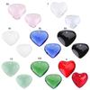 Love Heart Shaped Pendant Crystal Glass Peach Heart Loose Beads Charm for DIY Jewelry Necklace Earrings Making