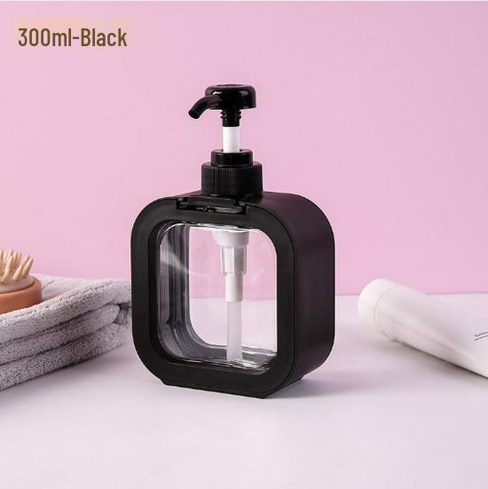 500ml Large Capacity Refillable Travel Bottles: Press-Type Transparent Shampoo, Shower Gel, and Hand Soap Dispensers