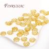 5mm 6mm 8mm Bead Caps For Jewelry Making 18K Gold Plated Brass Flower Bead Caps For DIY Bracelets Accessories Findings