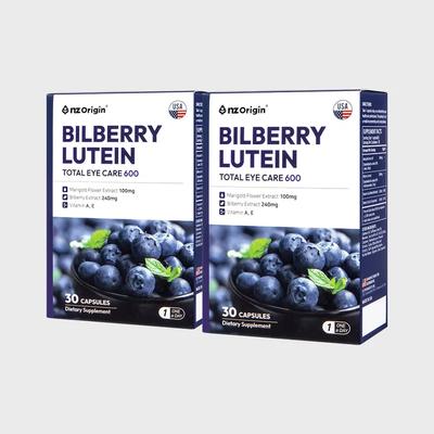 Bilberry Lutein Total Eye Care 600 (30 Capsules) X 2 Bottles