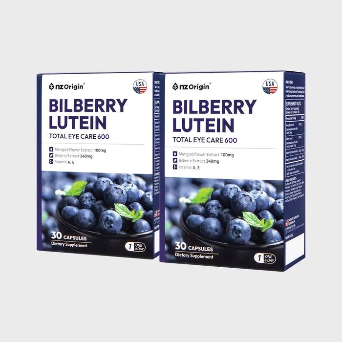 

Чорниця Лютеїн Комплексний догляд за очима 600 (30 капсул) X 2 Пляшки