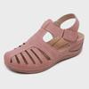 2023 Women's Large Size Hollow Wedge Round Toe Non-Slip Sandals - European & American Style