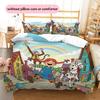 Pippi Longstocking  Pattern Bedding Quilt Set  Home Decoration  Gift (1 * Duvet Cover + 2 * Pillowcase  Without Core)