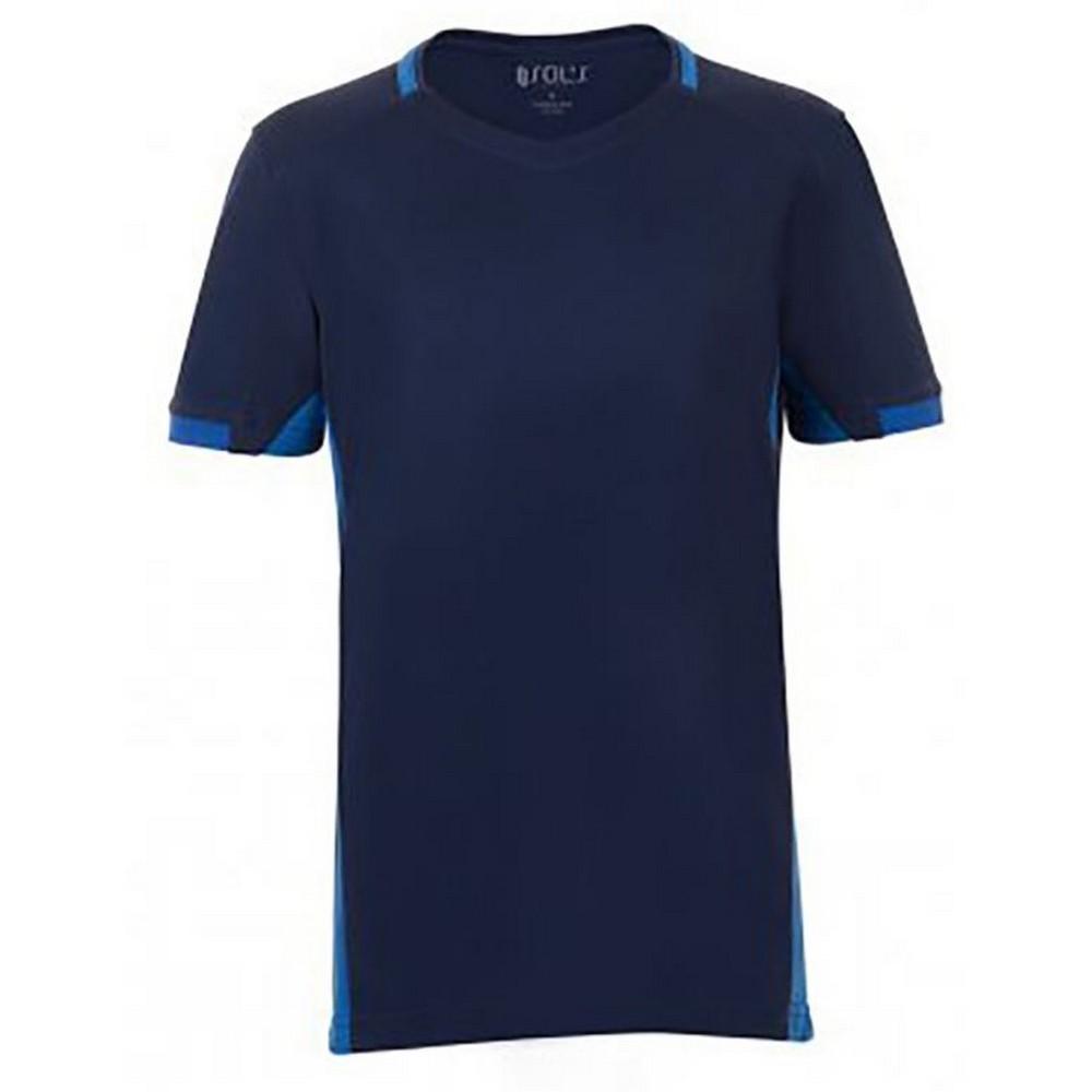 SOLS Classico Kontrast-Kurzarm-Fußball-T-Shirt für Kinder/Kinder