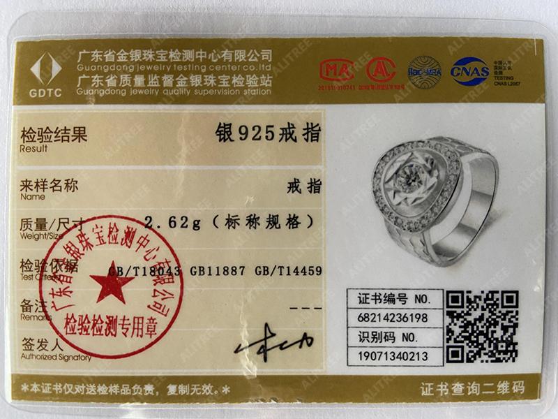 Joia de anel de zircônia AAA redonda grande de prata esterlina 925