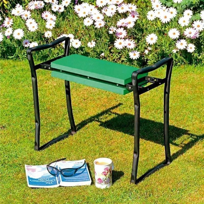 Sturdy Garden Kneeler Folding Chair With Dual Purpose Seating And Kneeling