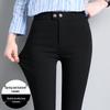 Women's Plus Size Velvet Lined Warm Leggings - Slim Fit Autumn/Winter Cotton Pants