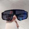 Oversized Sports Goggle Men  Fashion Mirror Outdoor Cycling Sunglasses Women Wrapped Round Anti-UV Protective Shades