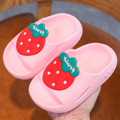 Kinder Cartoon Erdbeere Anti-Rutsch Sommer Hausschuhe für Mädchen und Jungen - Weiche Sohle Kleinkind Prinzessinnen Schuhe