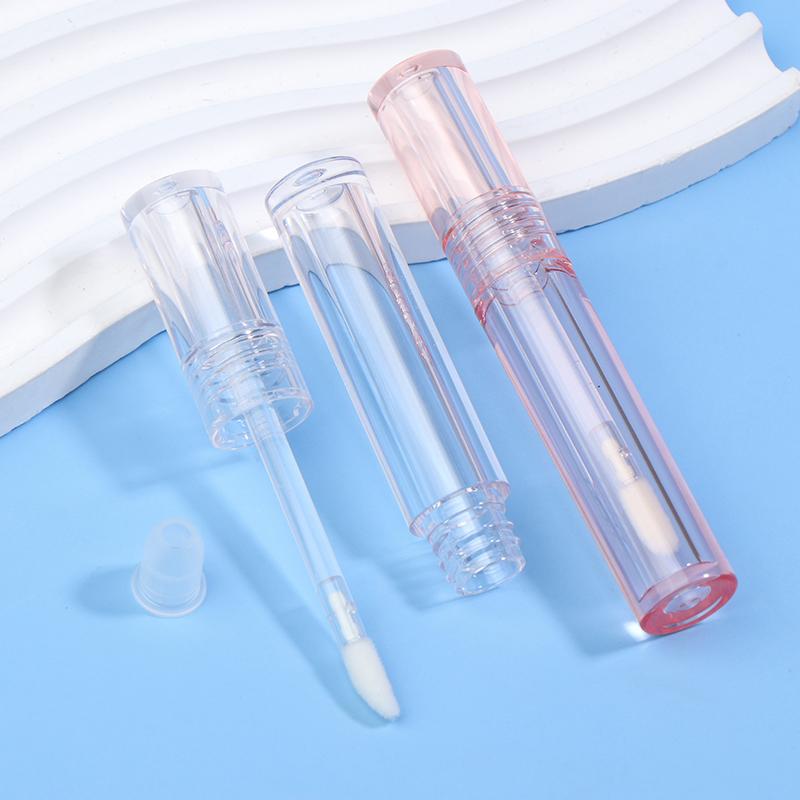 2ml Bote Rosa Transparente Recargable para Brillo de Labios DIY Tubos Vacíos Tubo de Brillo de Labios Tubo de Pintalabios Varilla Gruesa Paquete Cosmético de Viaje
