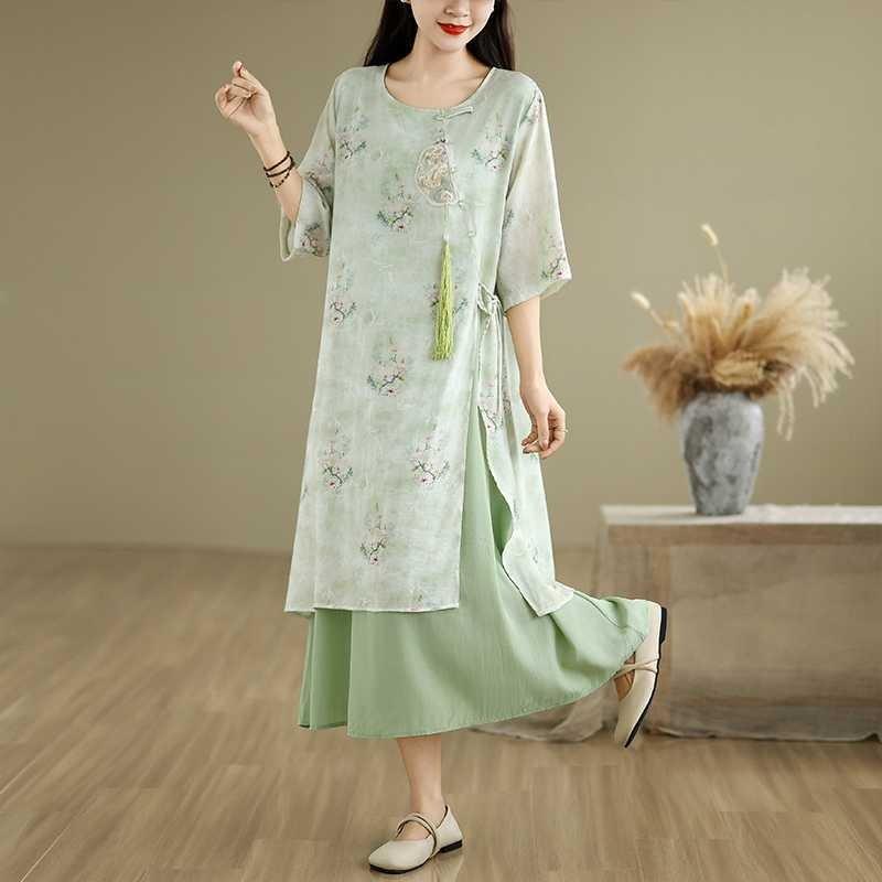Ladies' Temperament Dress, Chiffon Element Dress