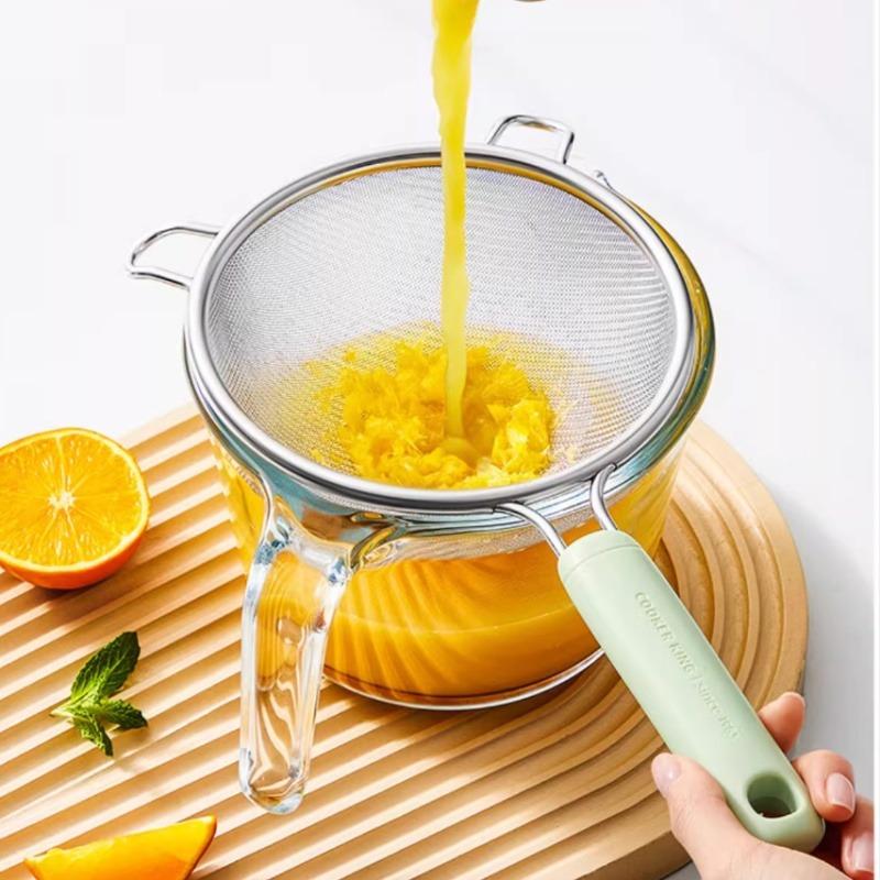COOKER KING Fine Mesh Strainer Stainless Steel Colanders Cute Soy Milk Strainer Medicine Filter Mesh Home Juice&Flour Sieve Mesh