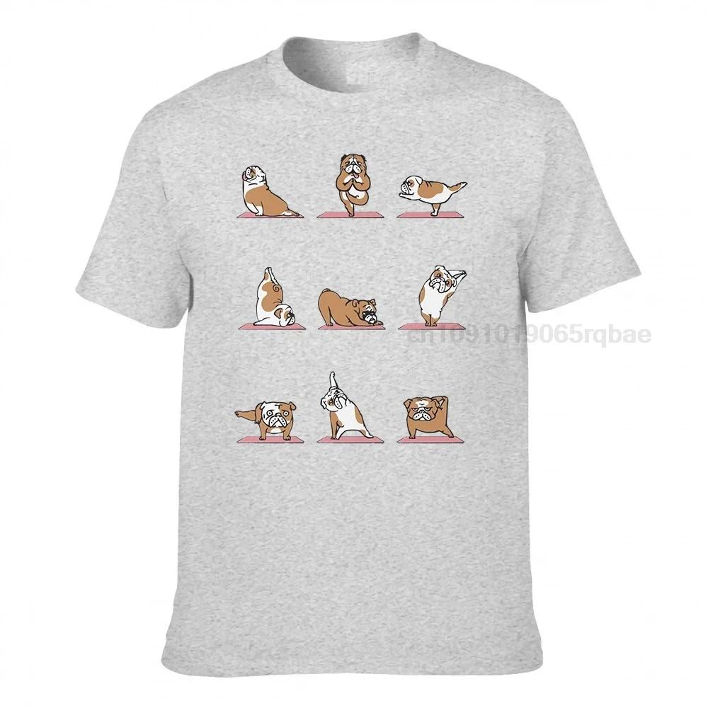 English Bulldog Yoga Funny Tshirts Top Top Tshirts Tops Tees Faddish Cotton Comfortable Funny Boy