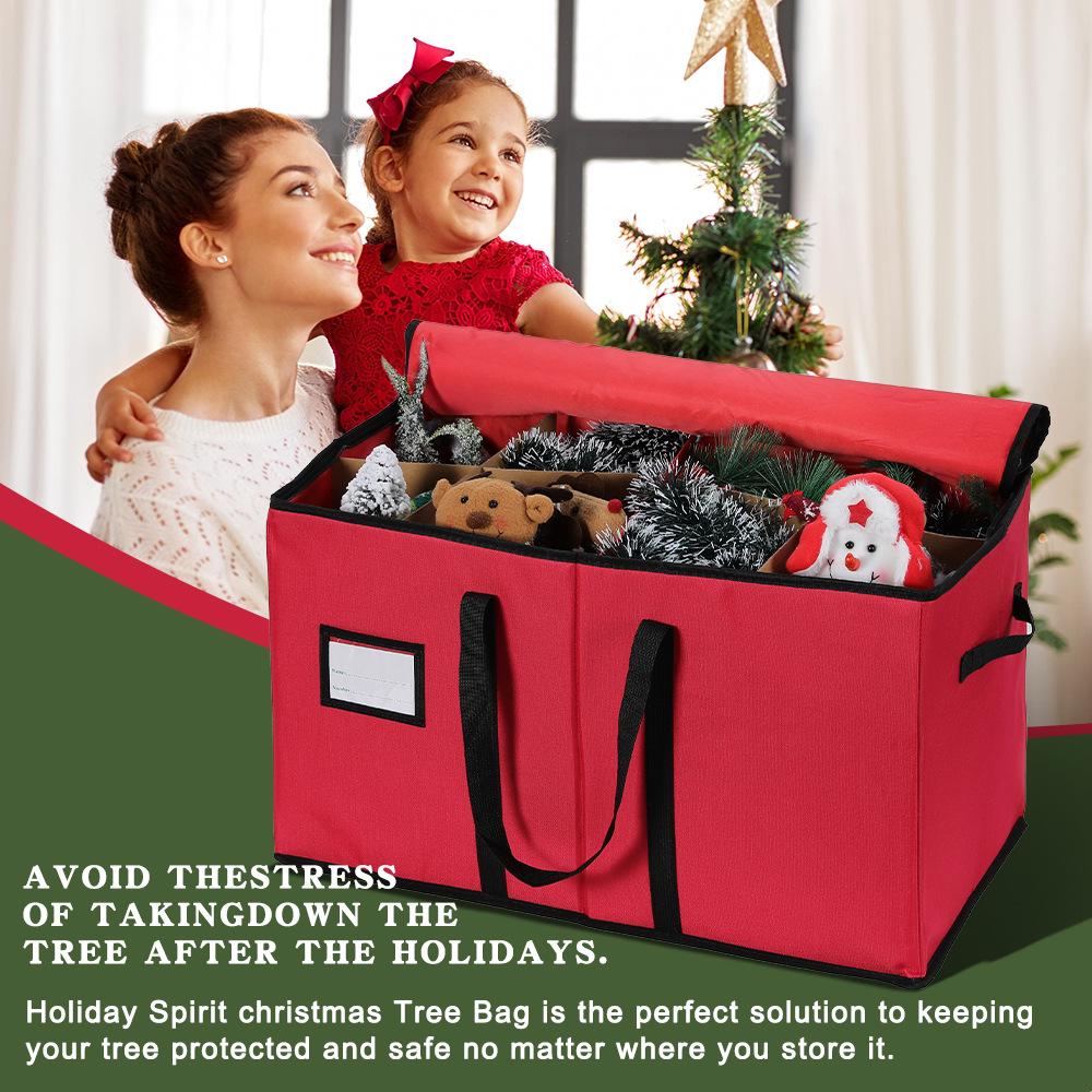 Multifunctional Foldable Oxford Cloth Storage Box for Christmas Figurines