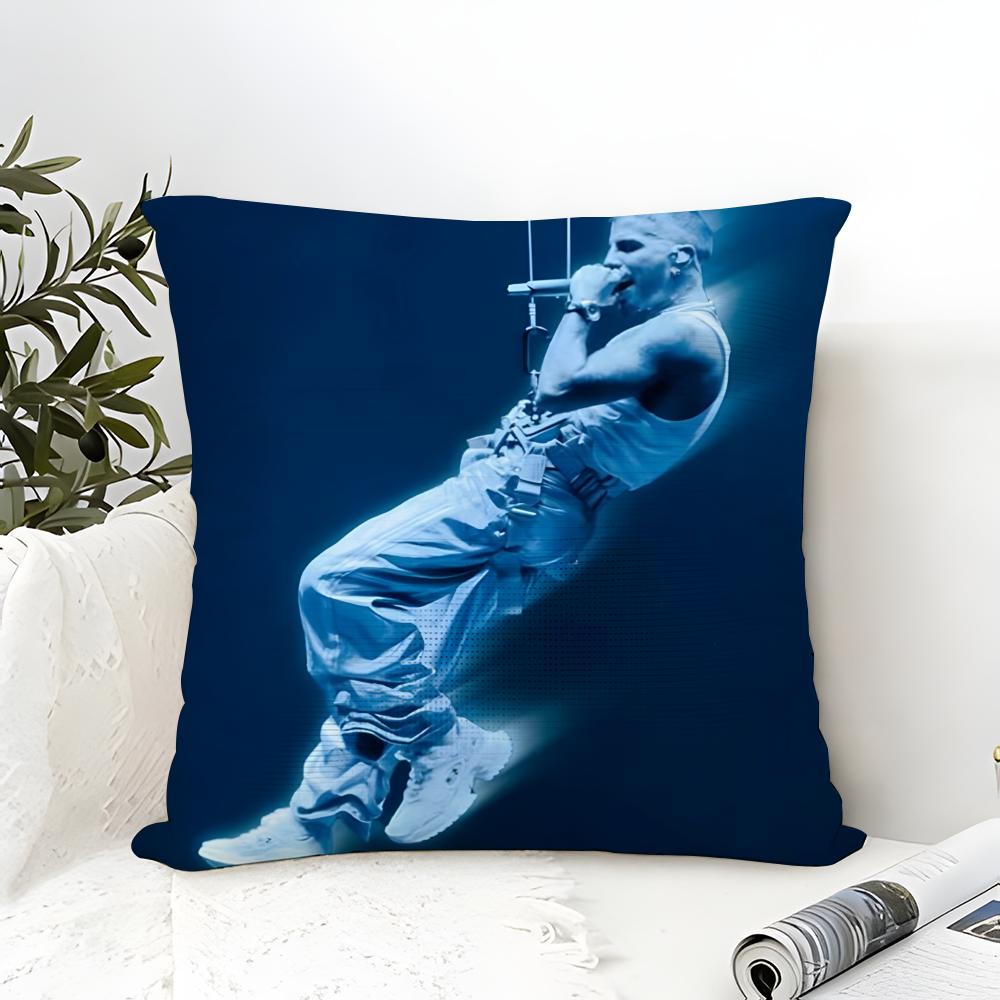 Pillow Case Cotton Linen Fabric Square Zipper Pillowcase Home Decorative Living Room Playa Saturno R-Rauw Alejandro Singer 4