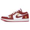 Air Jordan 1 Low Top Vintage Basketball Shoes Men's White Red Gold FJ3459-160(Team-)