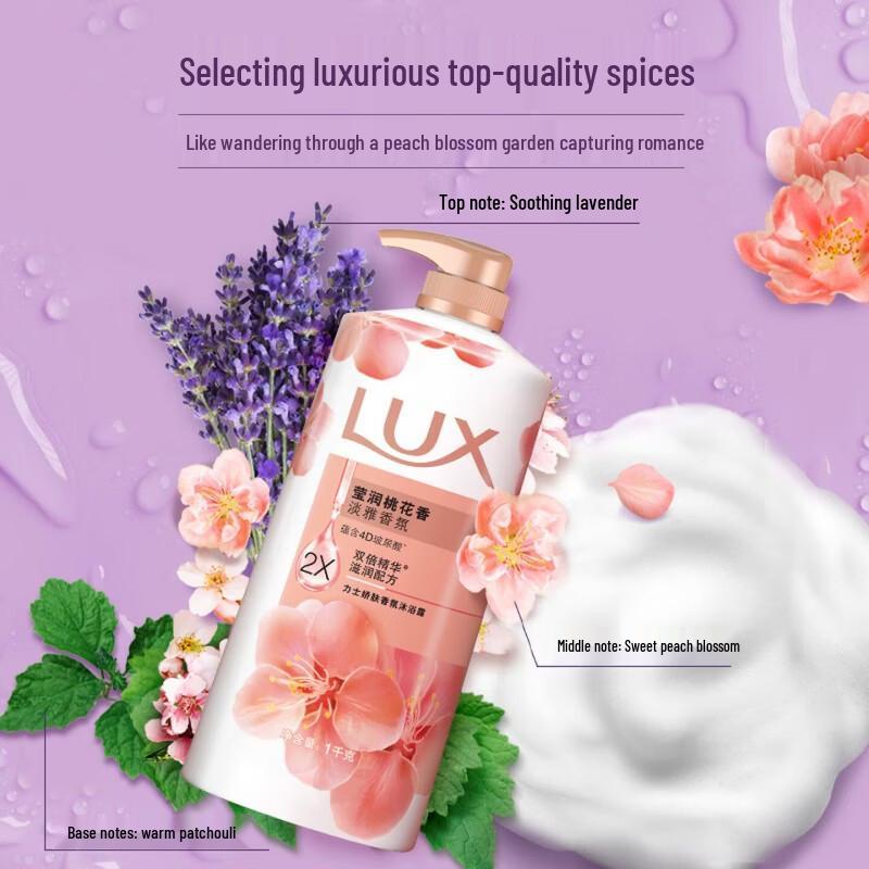 LUX Radiant Peach Blossom Scented Shower Gel