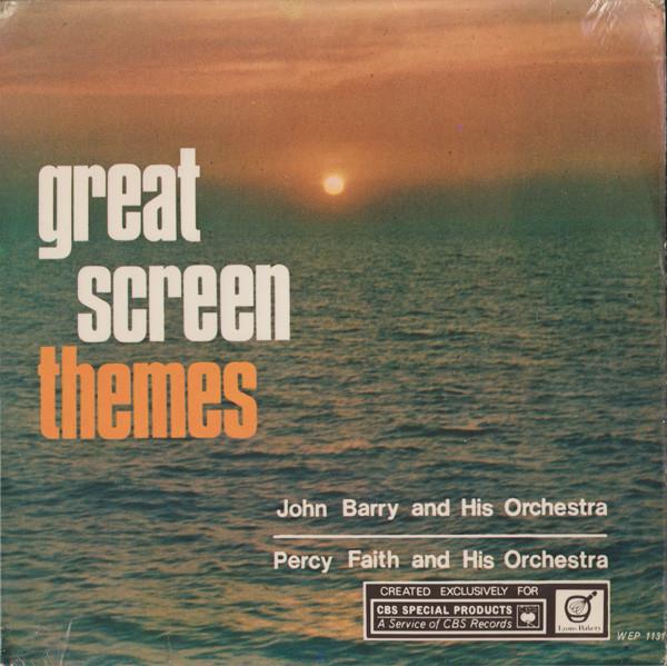 7inch Record JOHN BARRY & HIS ORCHESTRA / PERCY  - Great Screen Themes WEP1131 CBS SPECIAL PRO 1967 UK Soundtracks & Musicals Used