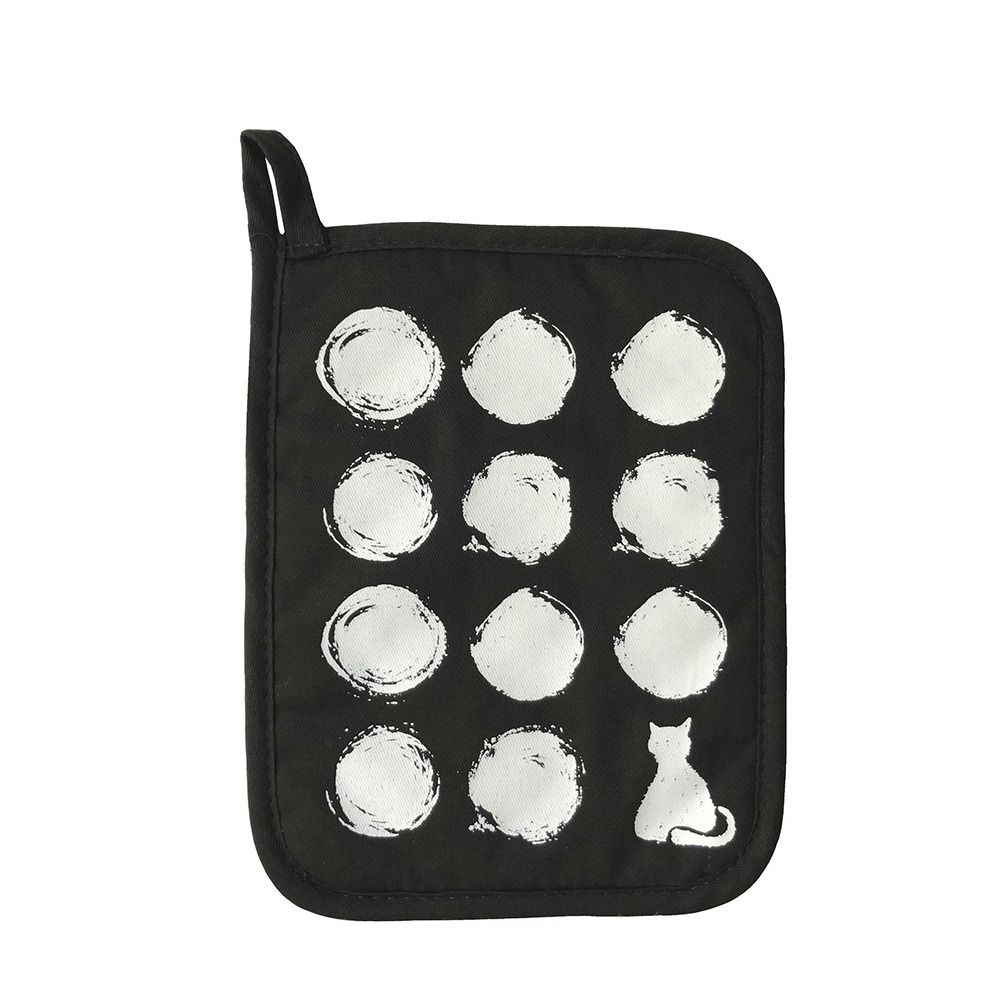 2pcs Cat Pattern Oven Gloves Cotton Anti Steam Gloves Insulation Pad  Garment Steamer Ironing