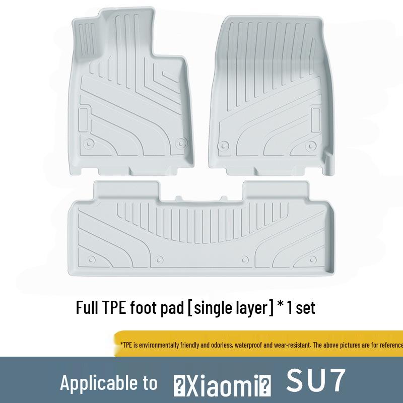 Eco-friendly, Odorless TPE Floor Mats for Xiaomi SU7: Original Car Color and Interior Match