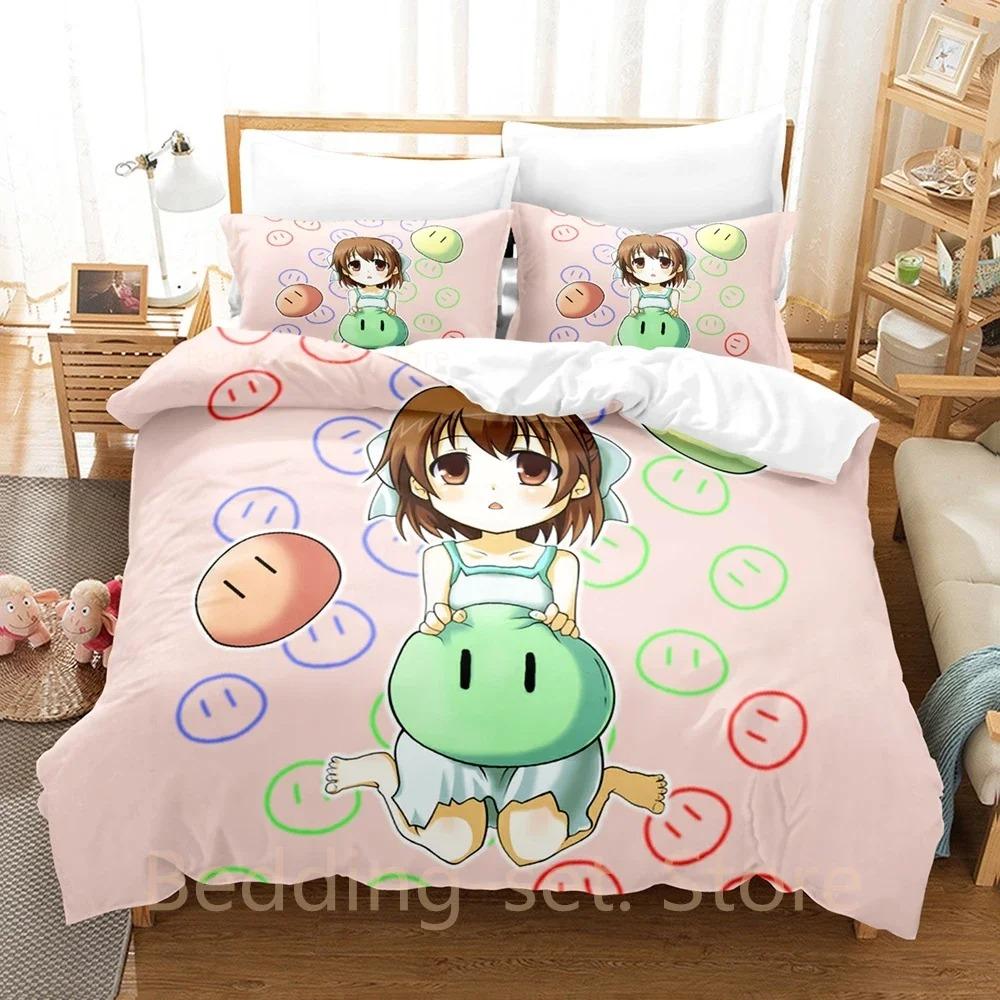 Neues Dango Clannad Bettwäsche-Set Einzelbett Twin Full Queen King Size Bettset Erwachsener Kind Schlafzimmer Bettbezug-Sets Anime Bettlaken-Set