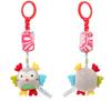 Baby Stroller Mobile with Rabbit, Bee, Bird, Owl & Dog Toys - Hanging Ornament & Bed Bell