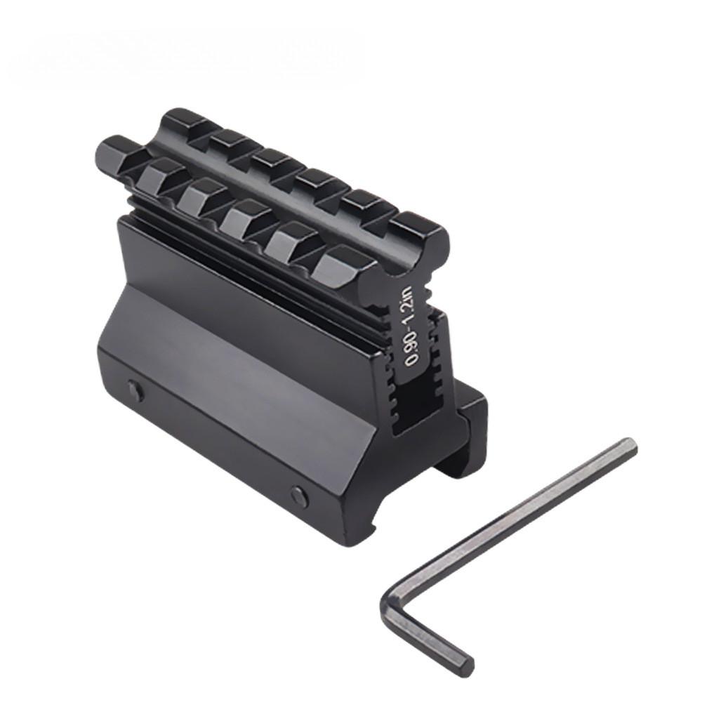 60mm Verstellbare Metall 5-Schlitz Höhenerhöhungsklammer, 21mm Picatinny/Weaver Schienenbasis