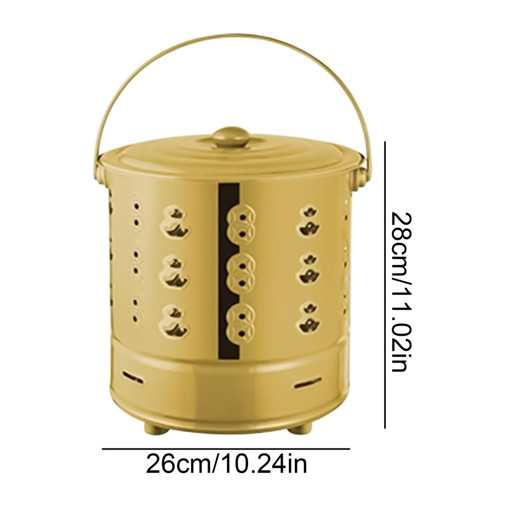 Fire Barrel Stainless Steel Paper Trash Bucket with Lid Heat-Resistant Burner for Backyard Fireplaces Landscapers Campfire