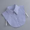 Stripes False Collar Detachable Lapel Half Shirt New Fake Collar  Women Girls