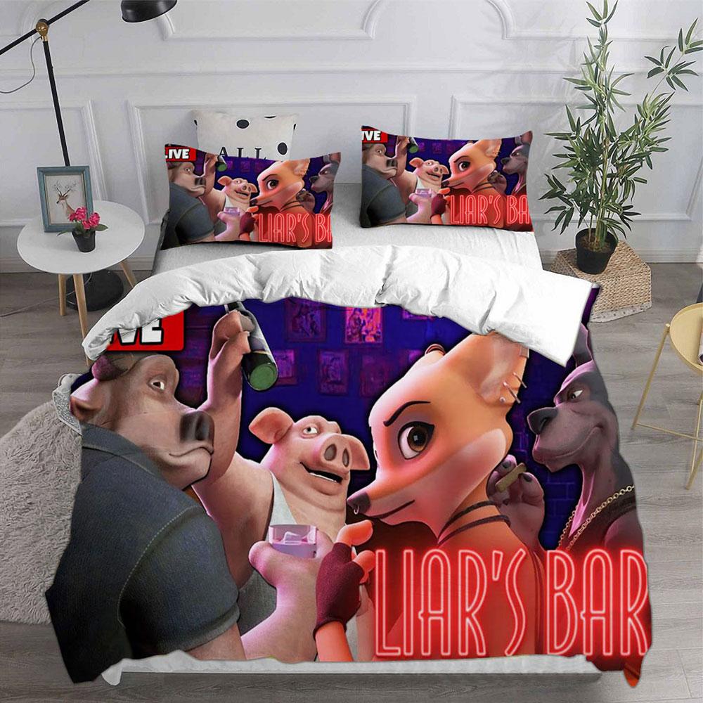 Liar's Bar Bedding Sets Quilt Bed Cover Comforter Duvet Cover Pillow Case 2-3 Pieces Sets Kids Adult Bedroom Decor
