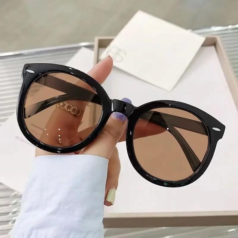 Large Round Frame Photochromic Myopia Glasses Men Women Oversized Color Changing Eyeglasses Vintage Fashion Near Sight Eyewear
