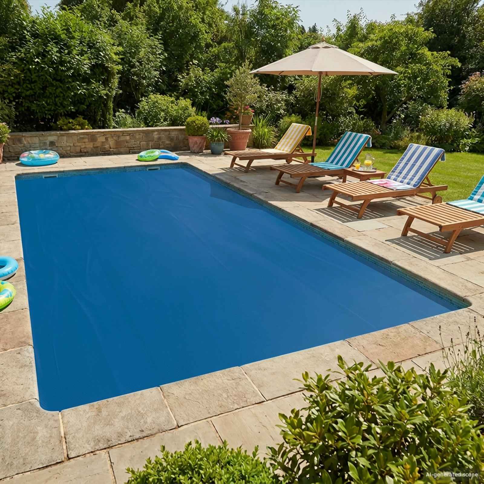 Solare Poolabdeckung Hohe Qualität 488 x 244 cm 200 µm Quadratisch
