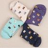 Cute Cartoon Cat Print Women Socks Sweet Cute Japanese Style Kawaii Long Socks Casual Harajuku Streetwear Cotton Soft Crew Socks